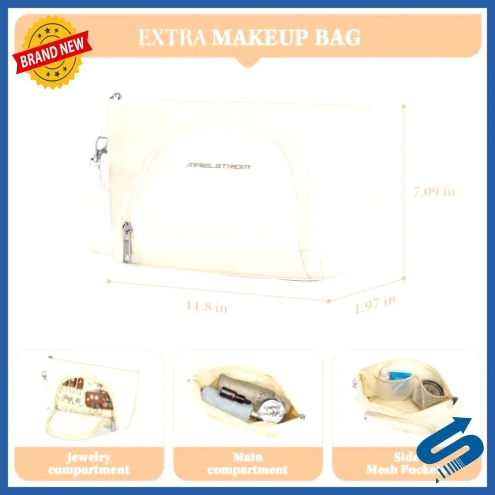 40L Waterproof Duffel Bag with Shoe Compartment, Wet Pocket, Trolley Sleeve - Picture 5 of 7